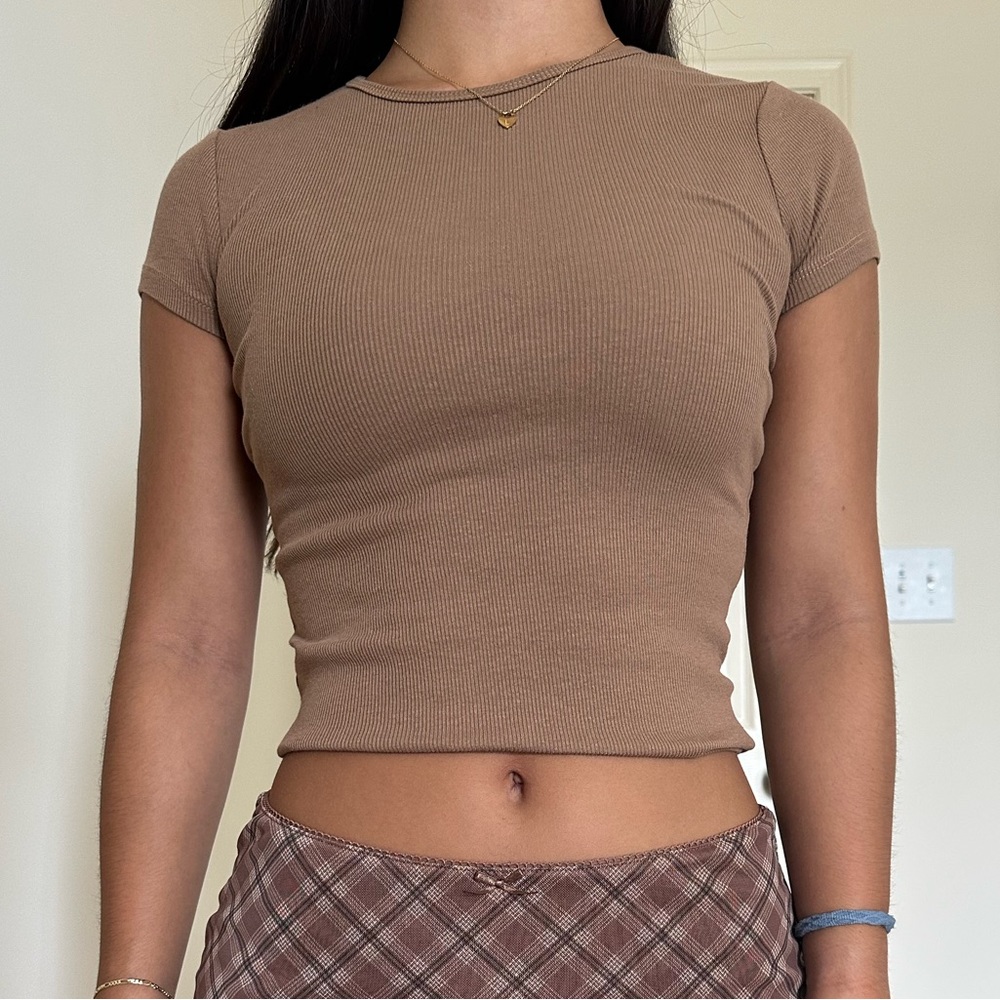 Brown baby tee